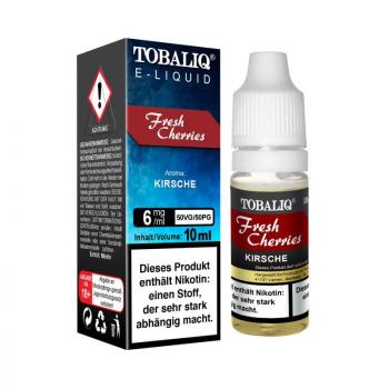 Tobaliq E-Liquid 6 mg, "Fresh Cherries (Kirsche), 10 ml